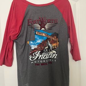 Women’s Indian Motorcycle 3/4 arm length t shirt